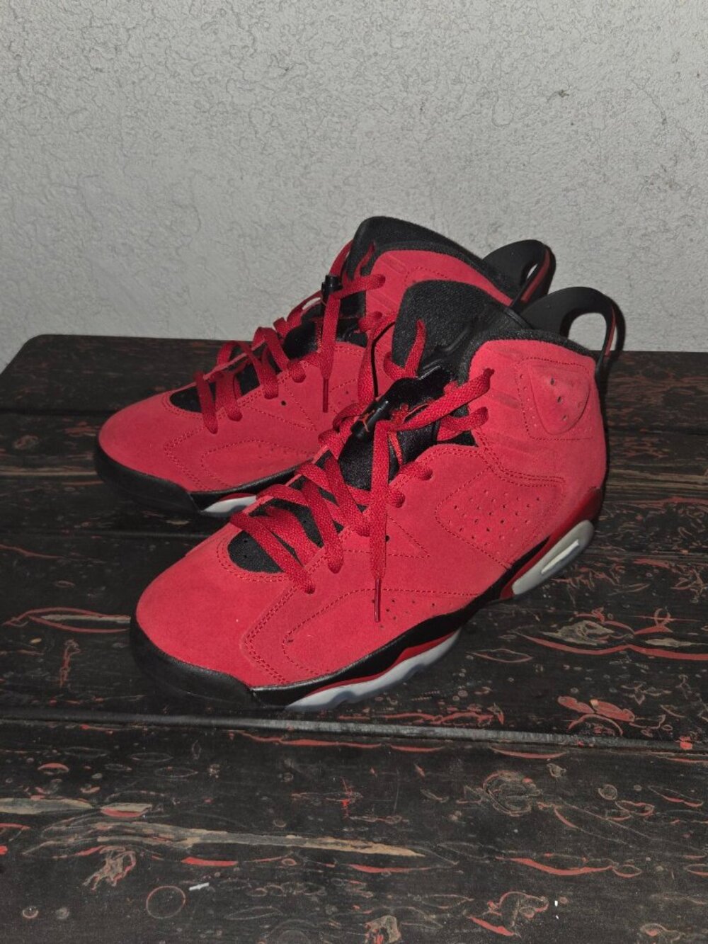 Air Jordan 6 Retro Toro Bravo Varsity Red Black Men's Size 10